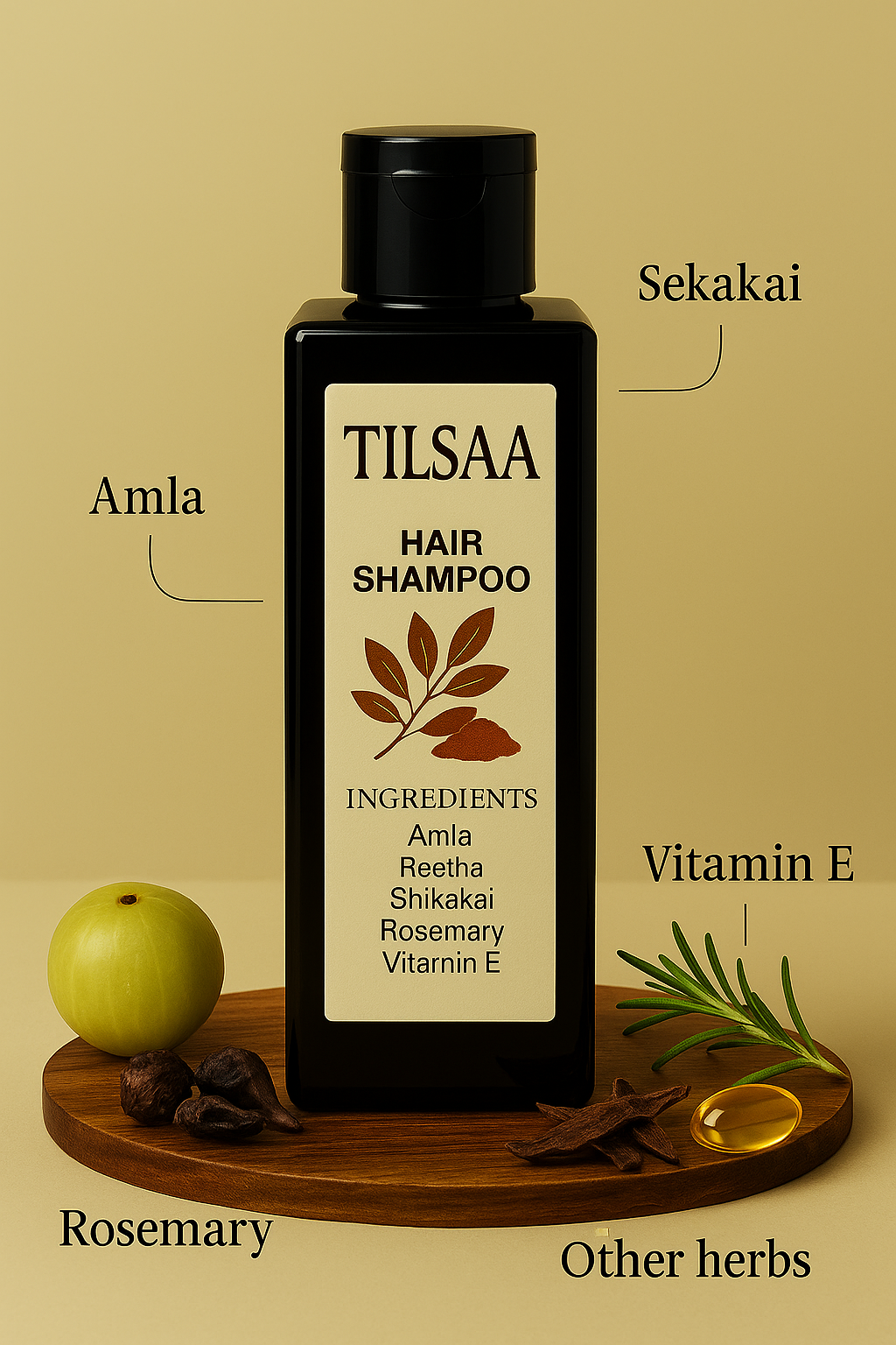 TILSAA Herbal Hair Shampoo – Nourish & Strengthen 150ml
